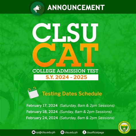 ANNOUNCEMENT I CLSU CAT .